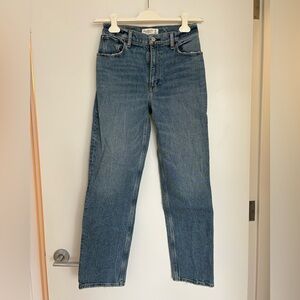 Ultra high rise women’s Blue Straight-Leg Jeans